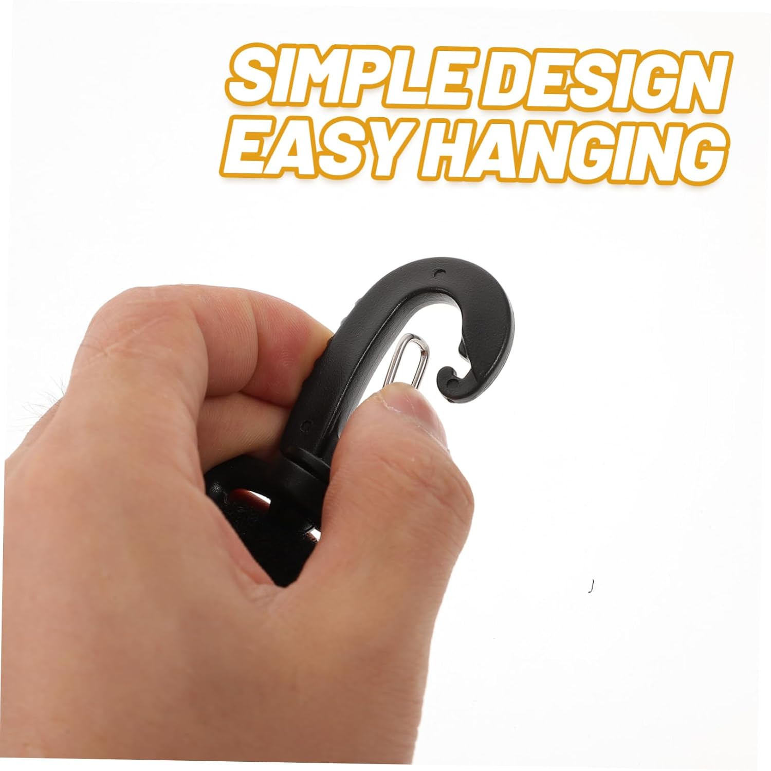 Hemoton 6pcs Stroller Hooks for Diaper Bags Rotatable Plastics Stroller Hangers Outdoor Hooks