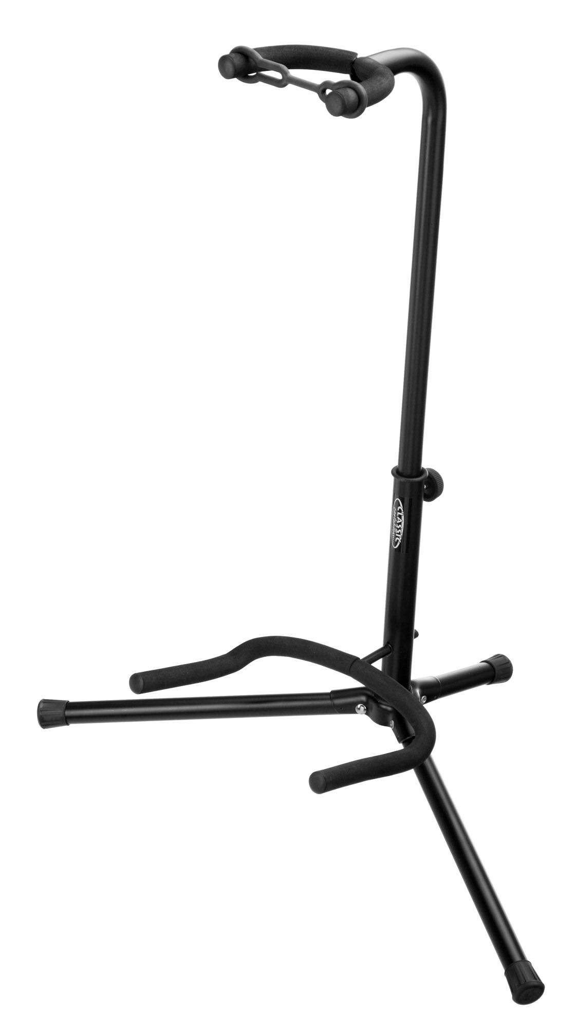 Classic Cantabile GS-2008 Soporte Deluxe Para Guitarras (Universal, Altura Ajustable 62-70cm, Base 53 x 30cm, Brazo Acolchado, Muy Ligero)