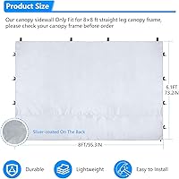 Vista 2 de Joramoy Paredes laterales de carpa para toldo desplegable de 8 x 8, pared solar instantánea con capa impermeable y de protección UV, pared de toldo