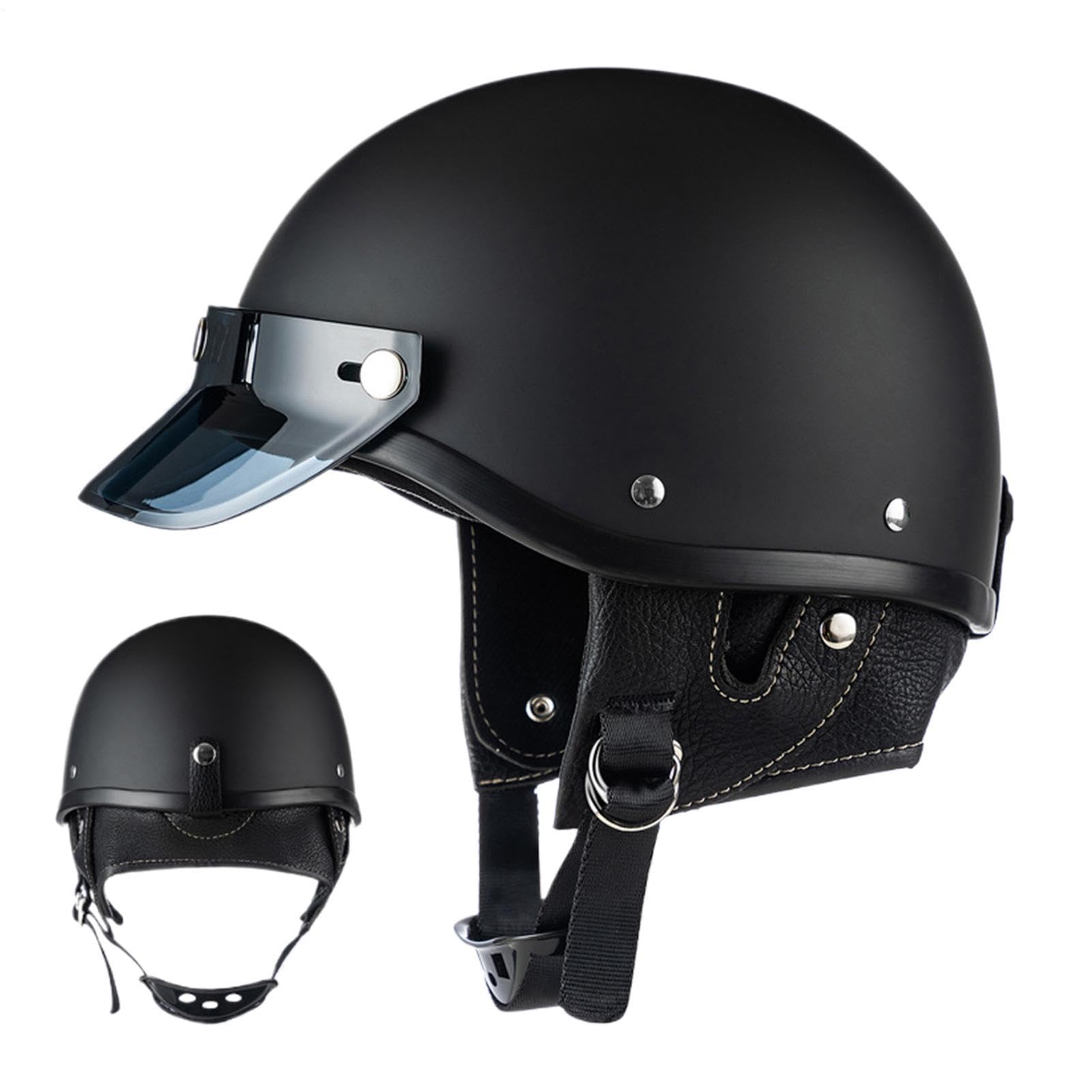 Casco Mezzo Guantoni Uomo Caschi Per Adulti Motociclisti