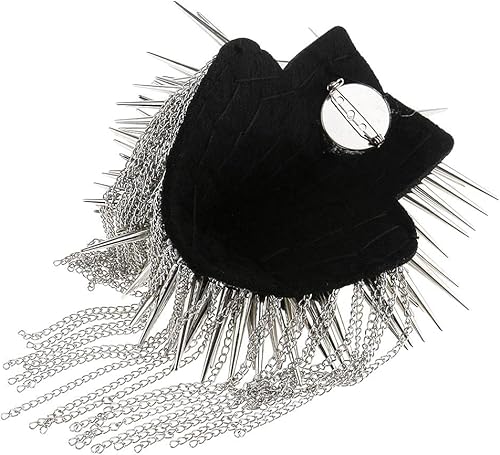 Miniatura 6 de predolo Punk Goth Rivet Stud Epaulet - Tabla de hombro color plateado