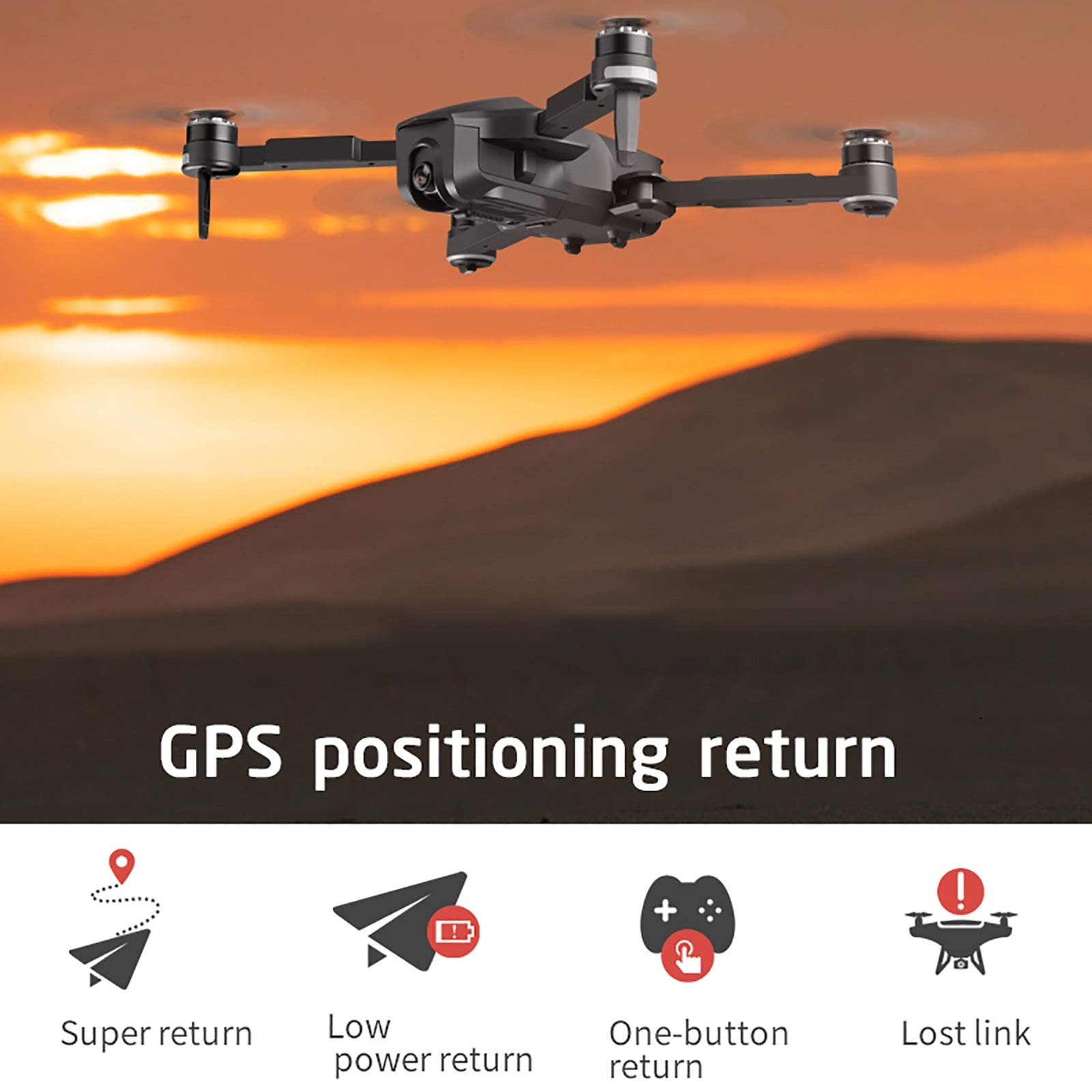 GPS 4k drony z podwójną kamerą dla dorosłych, silnik bezszczotkowy 7-stopniowy wiatroszczelny, 5G FPV Live Video RC Quadcopter, elektroniczny przeciwwstrząsowy, czas lotu 30 minut