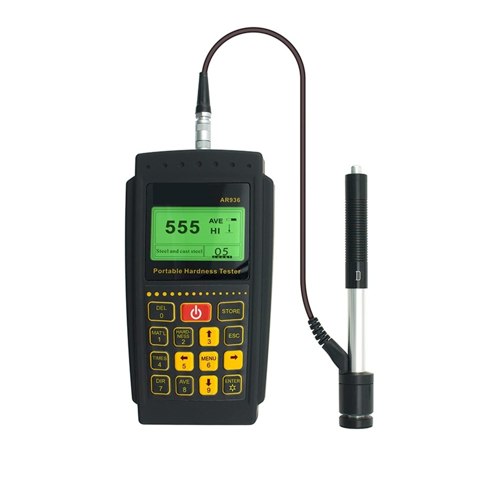 Mthckxjbsuz One Color Hardness Tester, Original Smart Leeb Hardness Tester (170-960) Hld (17-68) Hrc Portable High Accuracy Tool