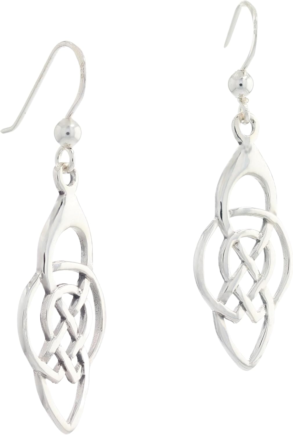 Jewelry Trends Celtic Irish Infinity Knot Sterling Silver Dangle Earrings - Image 2