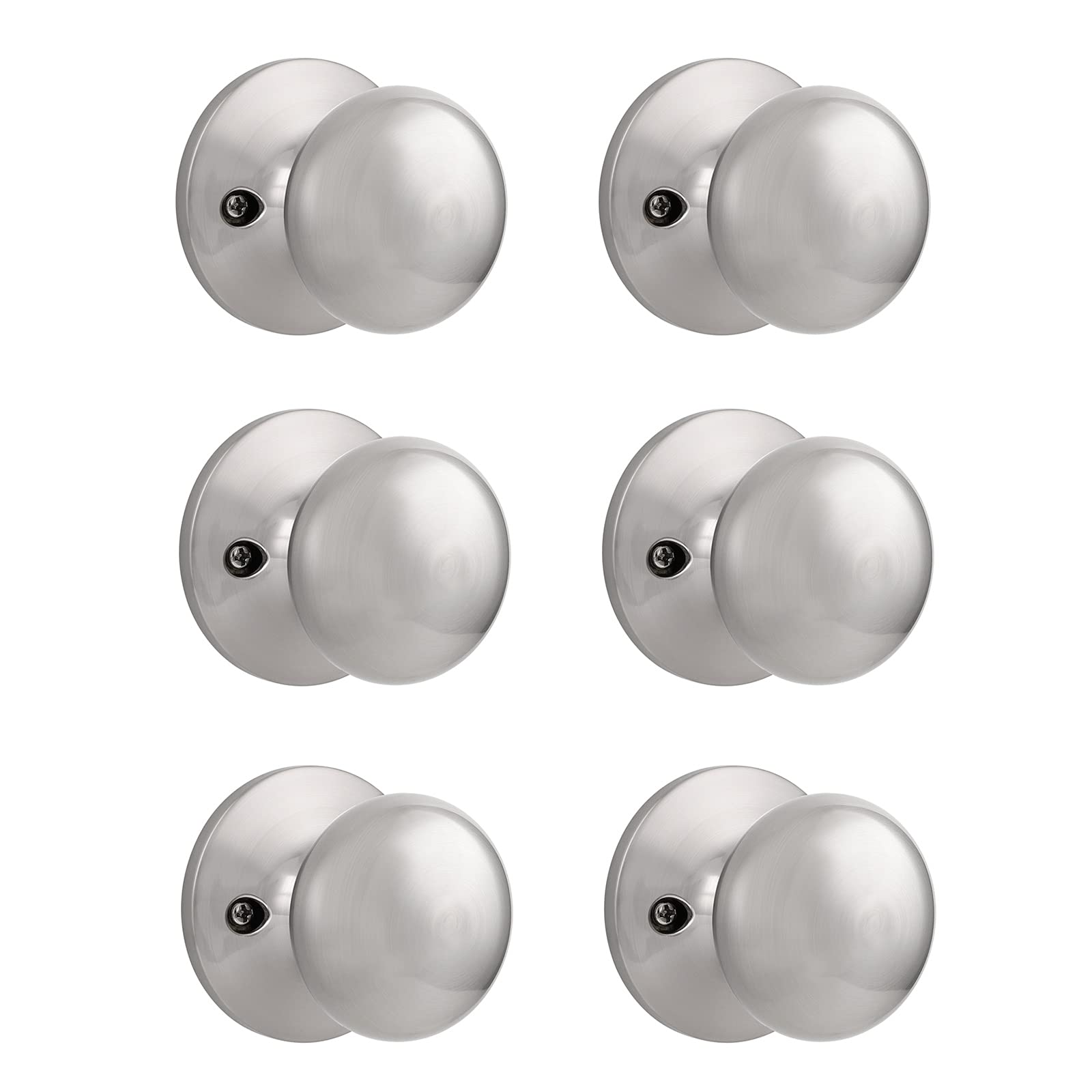 Boutons de porte Probrico 5766 nickel satiné poignée de placard fixe dummy lot de 6 quincaillerie