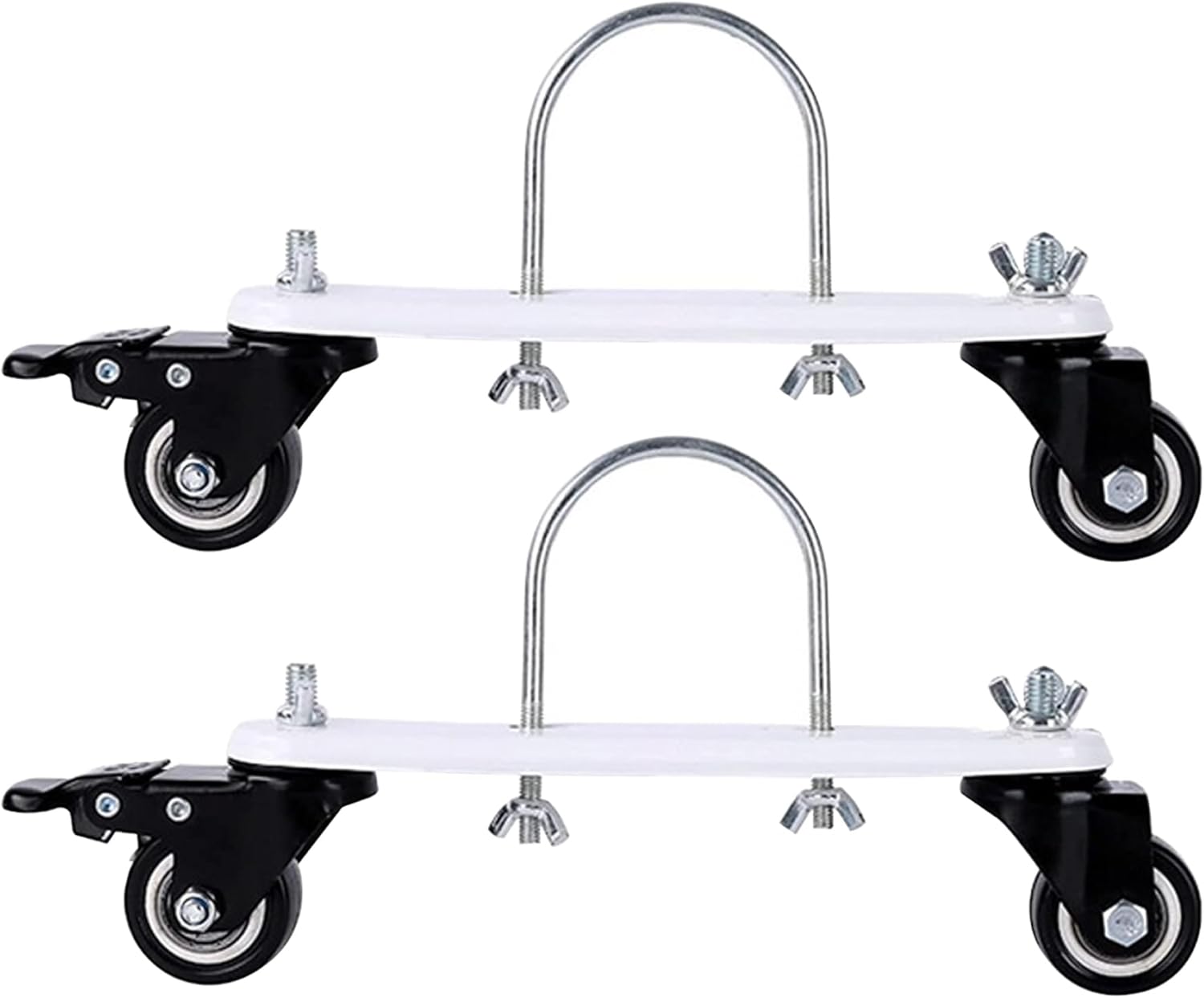 Castor Wheels, Oil Filled Radiator Caster Wheel 2Pcs 360° Swivel Heavy Duty Caster Wheels for Electric Heater U-Shaped Hook Carbon Steel Casters