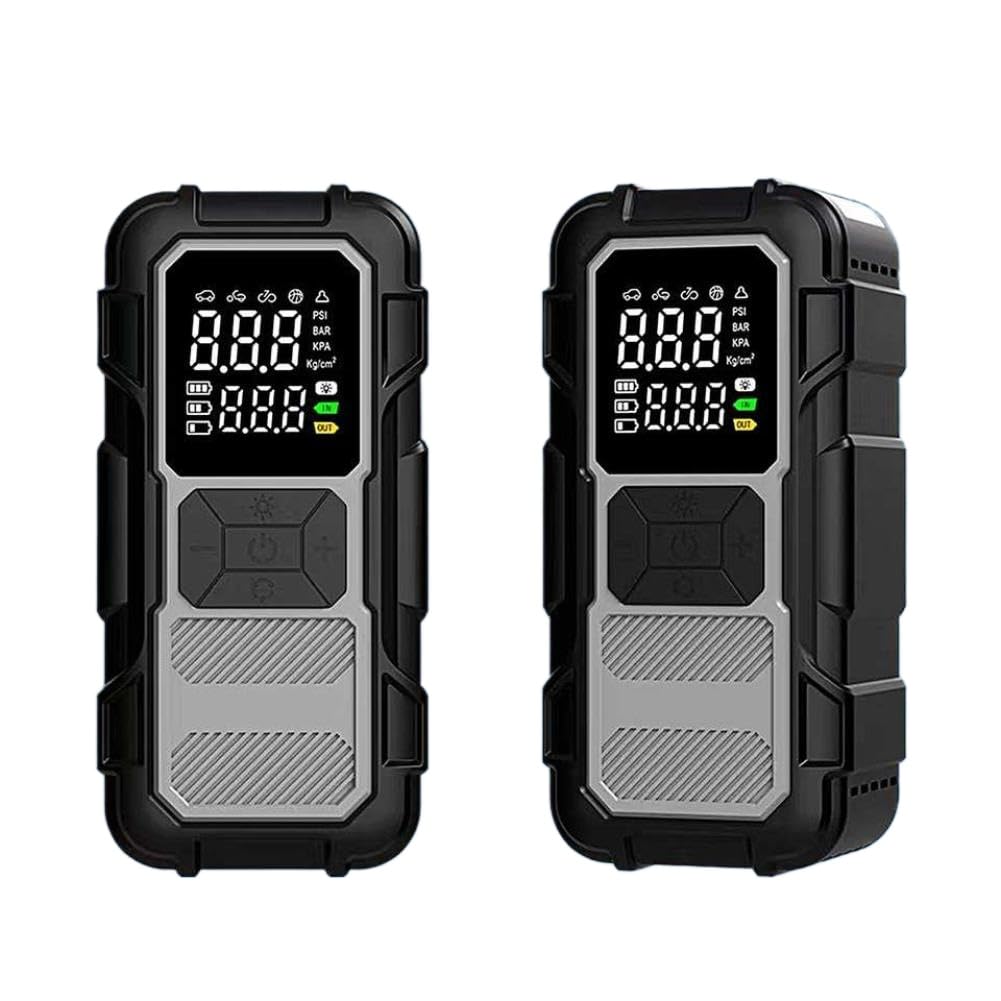 Arrancador de batería portátil para automóvil de 12 V 4000 A con Banco de energía y compresor de Aire para inflar neumáticos, Compatible con Motores de Gasolina de hasta 9,0 L y diésel de hasta 7,5 L