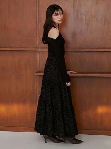 SNIDEL ワンショルジャガードドッキングドレス SWNO245063 SNIDEL (12%OFF) snidel / スナイデル ワンショルジャガード