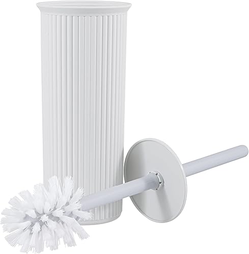Miniatura 3 de Juego de accesorios decorativos de plástico para baño, humo blanco (juego de 6) jabonera, dispensador de jabón líquido, soporte para cepillo de