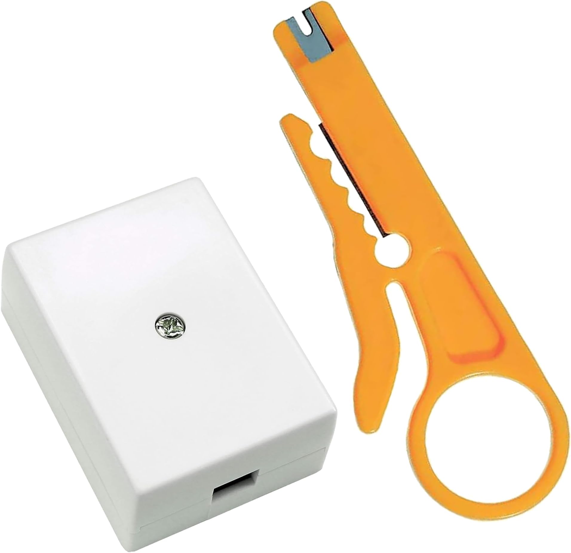 BT77A 2 or 3 Pair Telephone Cable Internal use IDC Punch Down Junction Box for Joining or Repairing CW1308 to Dropwire or CW1412 Down Lead (BT 77 A, White)