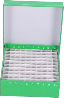 Mobestech Test Tube Storage Box for Cell Samples Freezer Lab Container with Lid Material for Laboratory Use for Cell Freezing and Research