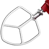 Stainless Steel Flat Beater Attachment for KitchenAid 5 & 6-Quart Bowl-Lift Mixer,for Baking - Pastry, Pasta Dough, Mixing Accessory（Dishwasher Safe）
