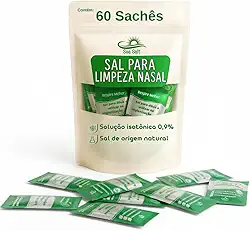 Kit C/60 Unidades Soro Fisiológico Sachê em Pó