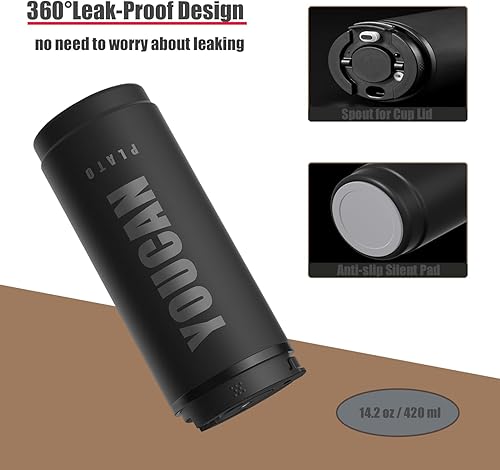 Miniatura 4 de Vaso de café de viaje de 14 onzas, taza de café de viaje para hombres o mujeres, taza térmica para bebidas frías y calientes, taza de café para