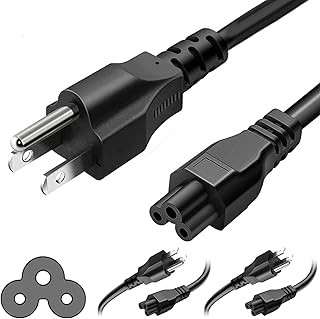 HYTEK Power Cord (1.5m/5ft) 3 Prong (NEMA 5-15P to IEC-60320 IEC320 C5) 10A 125V 18AWG, Replacement Power Cord for Computer, TV, Monitor, Printer etc. (3-Pack)