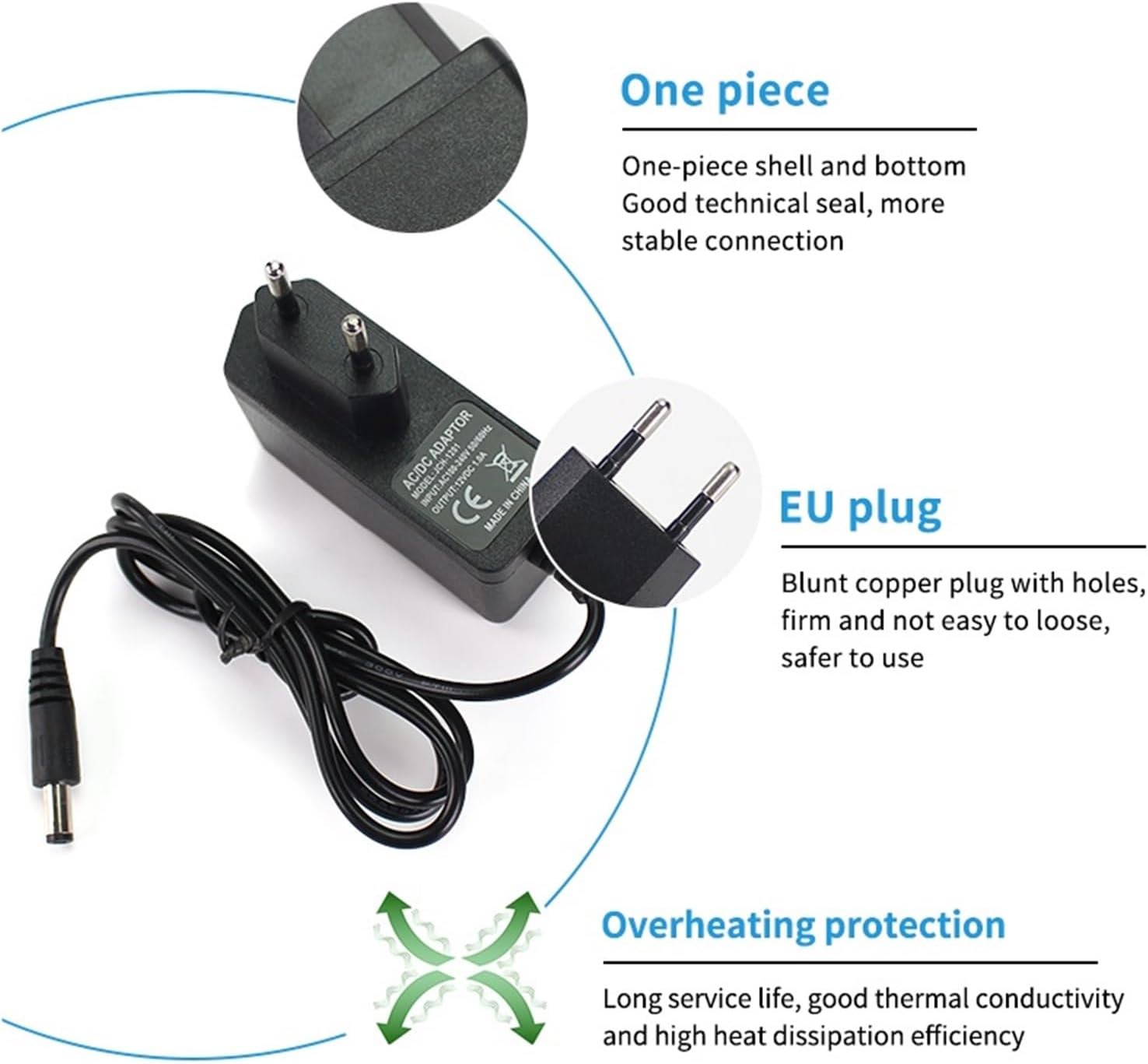 DC 12V 5V 1A LED Driver Adapter Converter Charger with Connector AC110V 220V to 12 Volt Transformer Power Supply for Strip Light(5V 1A,US)