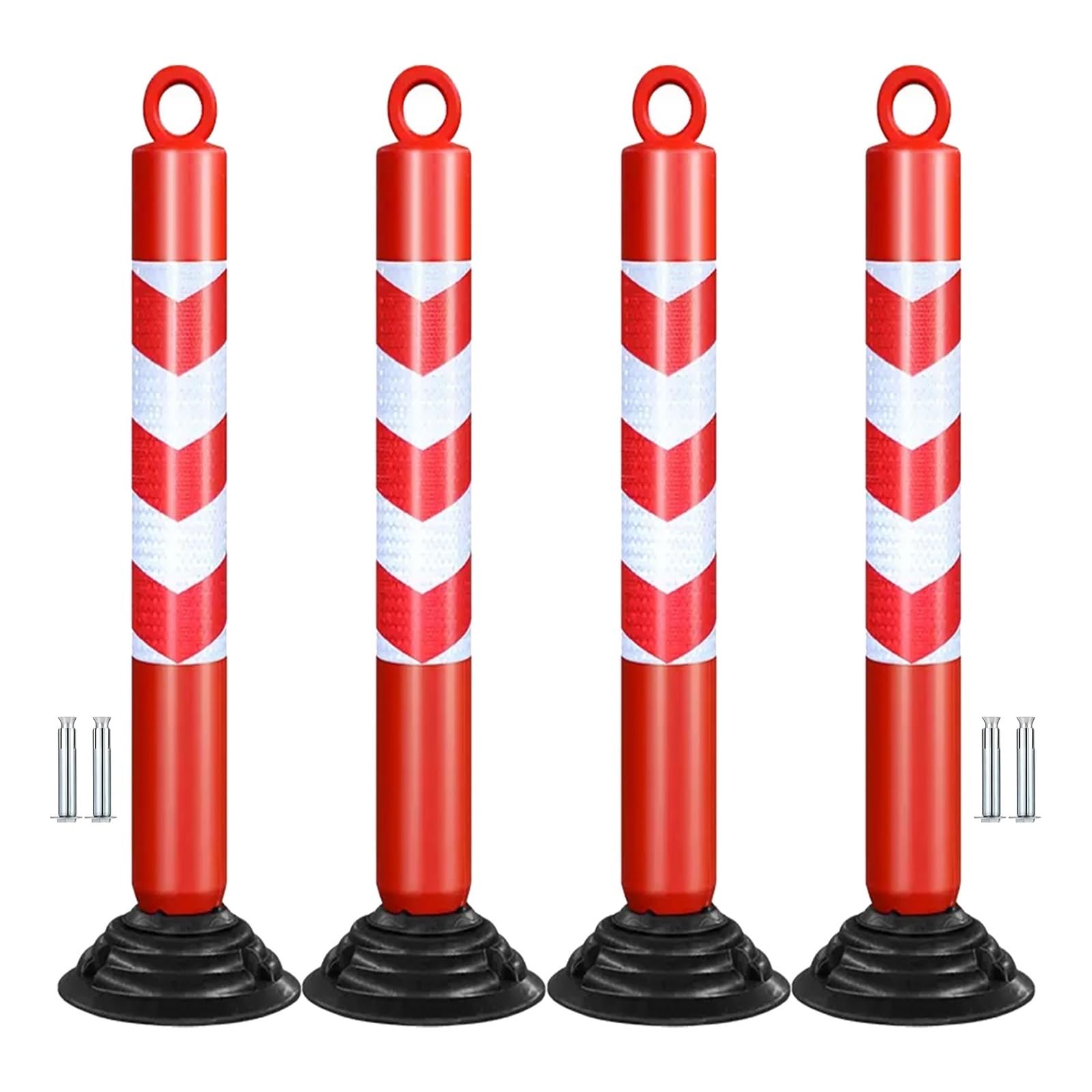 Conos de Barricada de Tráfico, Bolardo de Tráfico, Cono de Bolardo de Señalización de Tráfico con Base de Goma Extraíble, Cono de Barricada de Estacionamiento Reflectante Portátil para Garaje