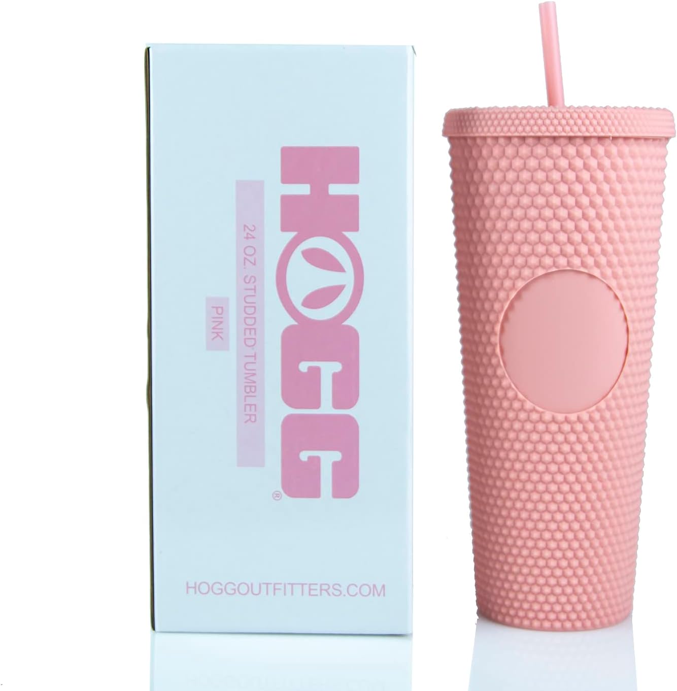 Hogg 24oz Studded Tumbler with lid and straw, DIY