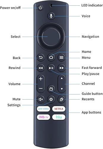 Miniatura 7 de CT-RC1US-21 NS-RCFNA-21 - Control remoto de repuesto con micrófono compatible con Toshiba Smart TV Editions e Insignia Smart TV 32LF221U21