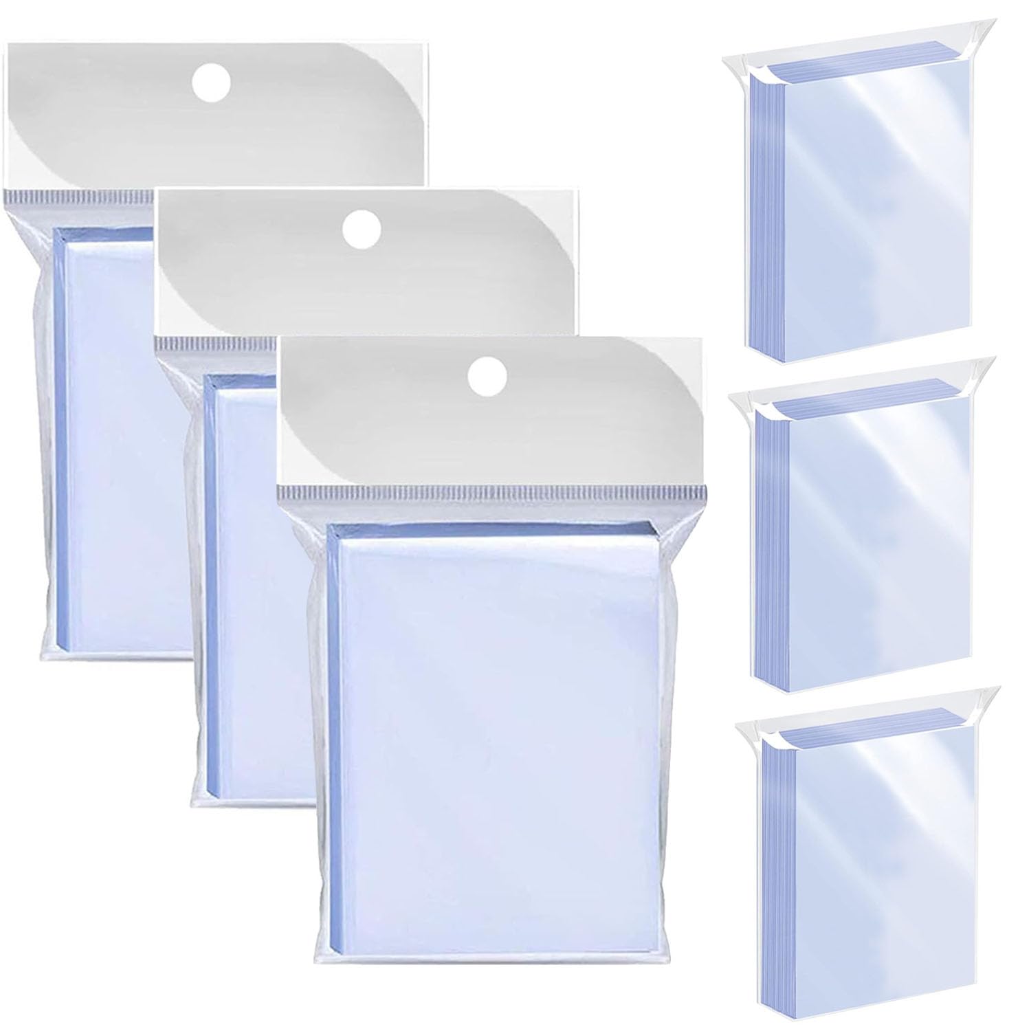 600-Pack Clear Card Sleeve Standard Size, Trading Card Holder, Pocket, Football, Sports Card