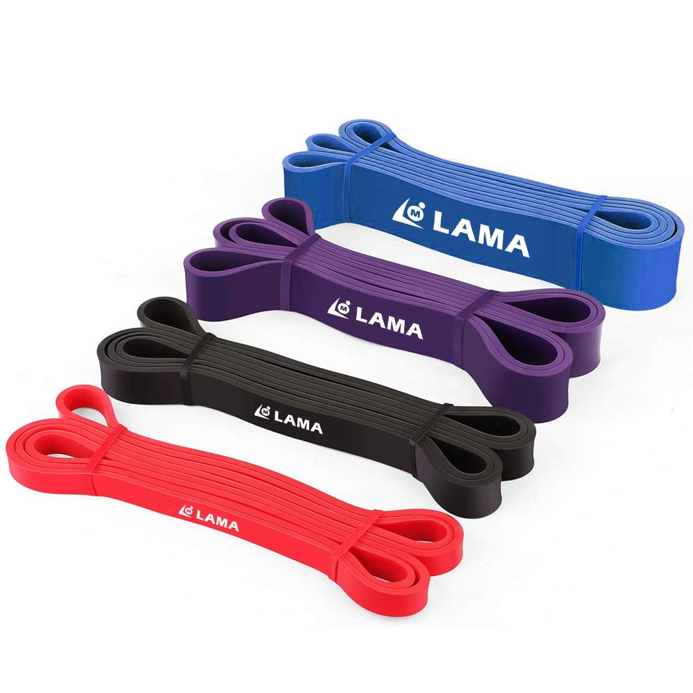 LAMA Resistance Bands - Workout Bands - Pull Up Assist Bands - Exercise Bands for Men and Women Powerlifting, Body Stretching, Resistance Training