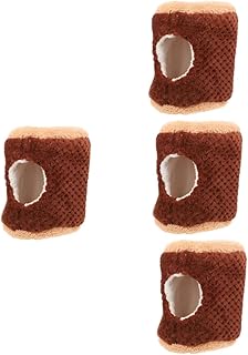 Didiseaon 4 Peças Ninho De Hamster Cama De Coelho Cama Pequena Rede Quente Rede De Hamster Chinchila Rede Para Animais De Estimação Rede De Quatro Estações Ninho De Esquilo Rede De Esquilo