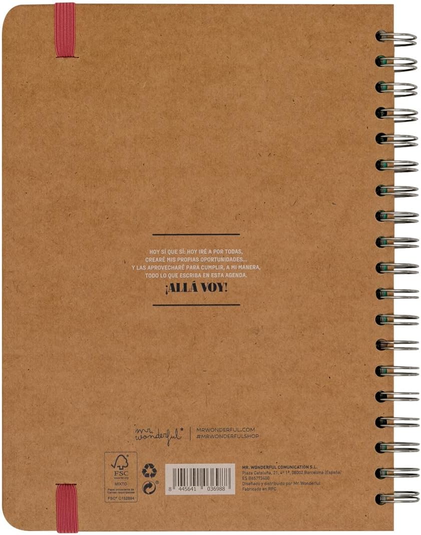 Mr.Wonderful Office 2024 Weekly Diary, Dream Big, 22.1 x 2.1 x 15.6