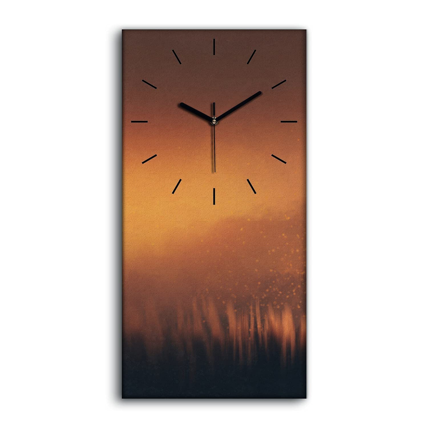 Horloge Art Moderne Toile Fille Masque à gaz Aiguilles Noires Silencieuse