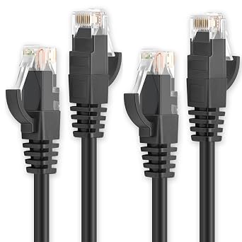 Ercielook Ethernet Cable 0.5 ft 2 Pack - Cat 6 High Speed Network Cable with Rj45 Connectors, Short Patch Cable for Patch Panel, Switch