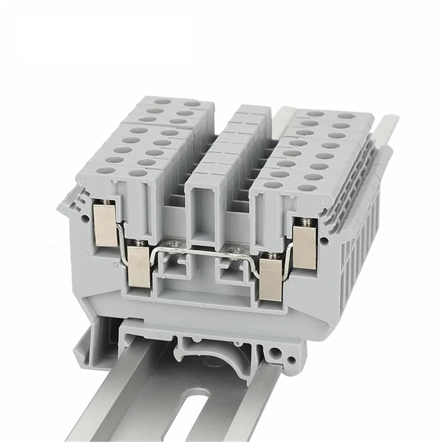 UDK-4 Screw Din Rail Terminal Block 2-Input 2-Output Connection 4-Connductor 1Pcs