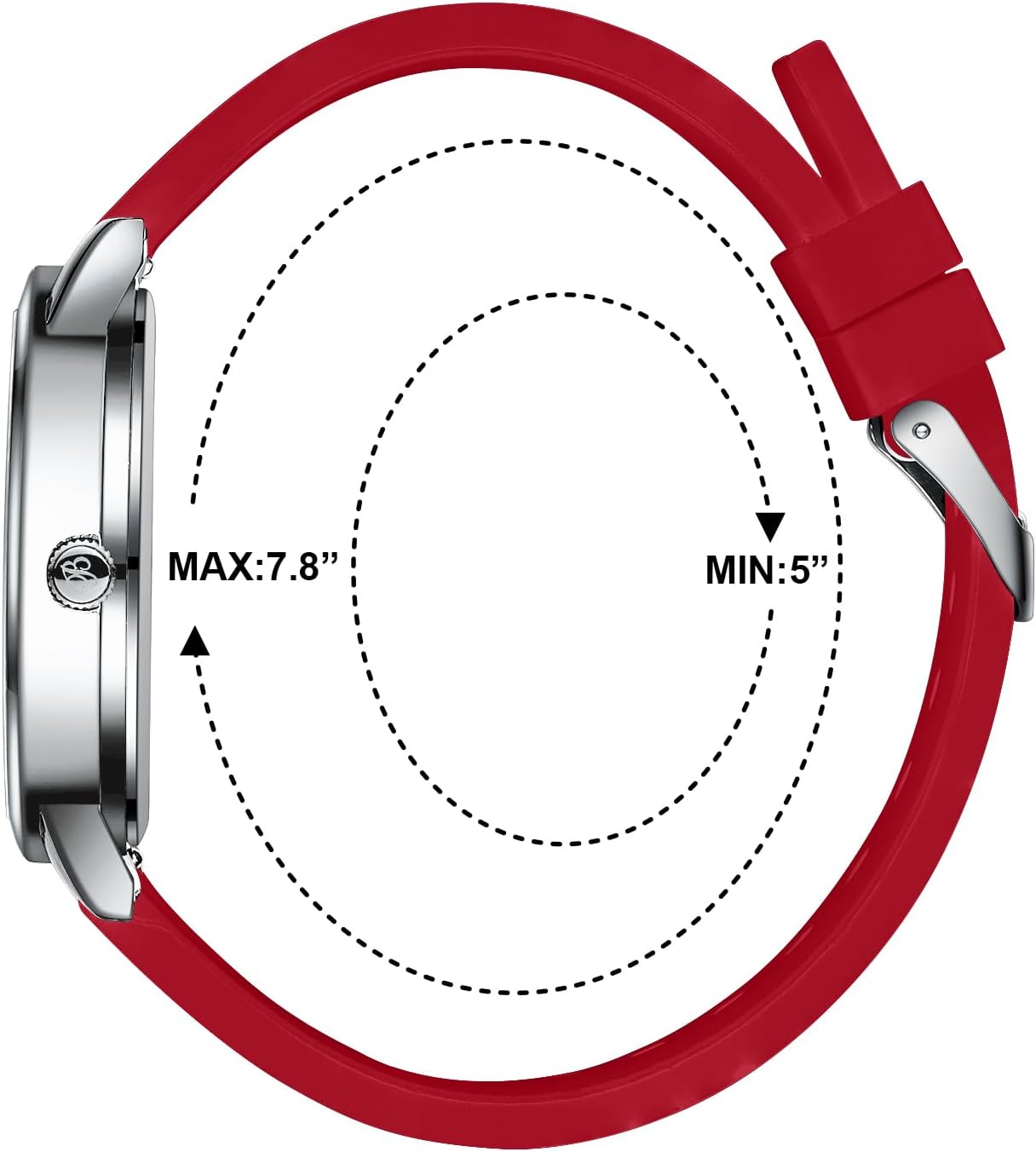 Blekon Original Nurse Watch with Second Hand – Nursing Student Essentials Work Watches for Women, Clip-On Analog Wristwatch for Nurses & Medical Students with Sweeping Secondhand (White/Red)