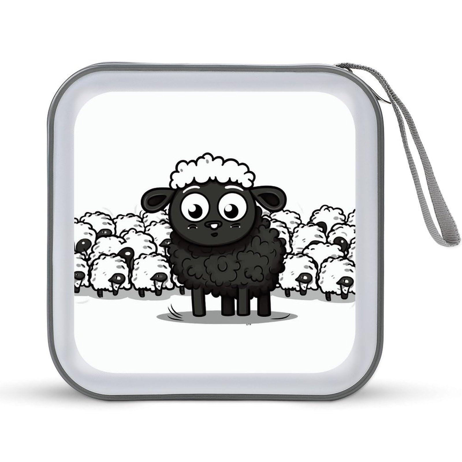 Funda para CD y DVD antiarañazos de plástico duro con cremallera y 40 compartimentos