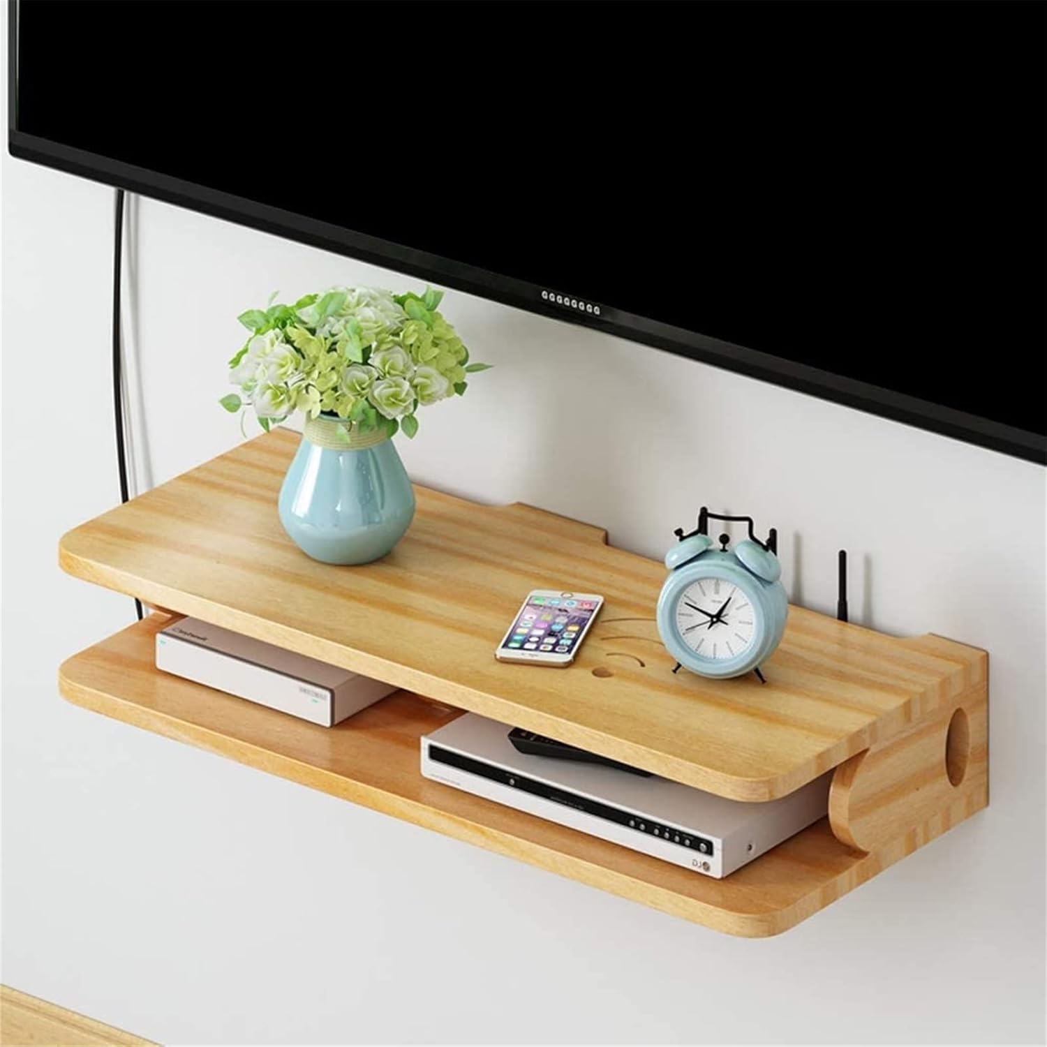 BREWIX Floating TV Shelves, Wall Mounted Under TV Stand