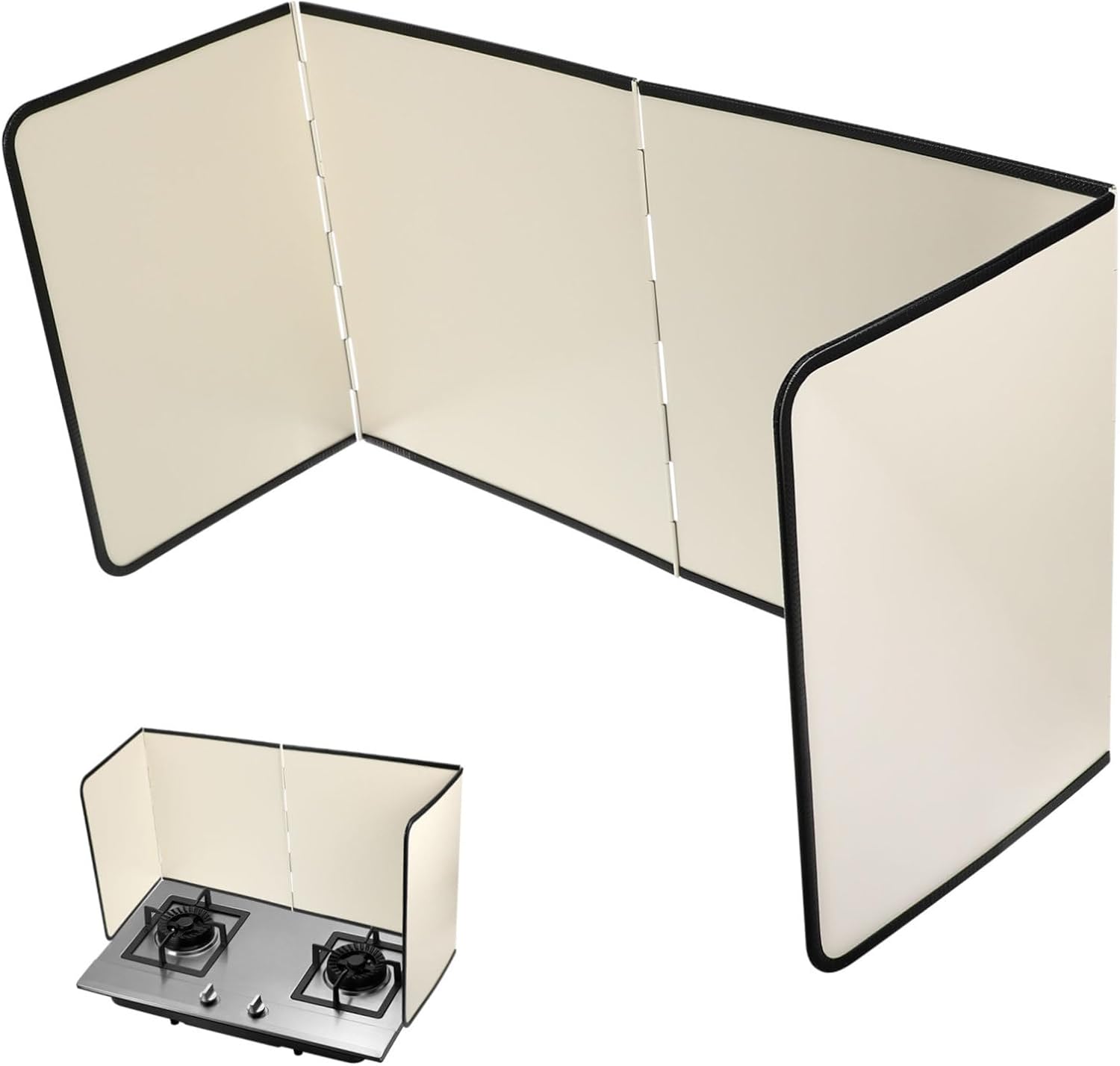 1set Oil Splatter Guard for Stoves Galvanized Grease Screen Easy Setup Kitchen Splash Barrier Space-saving Cooking