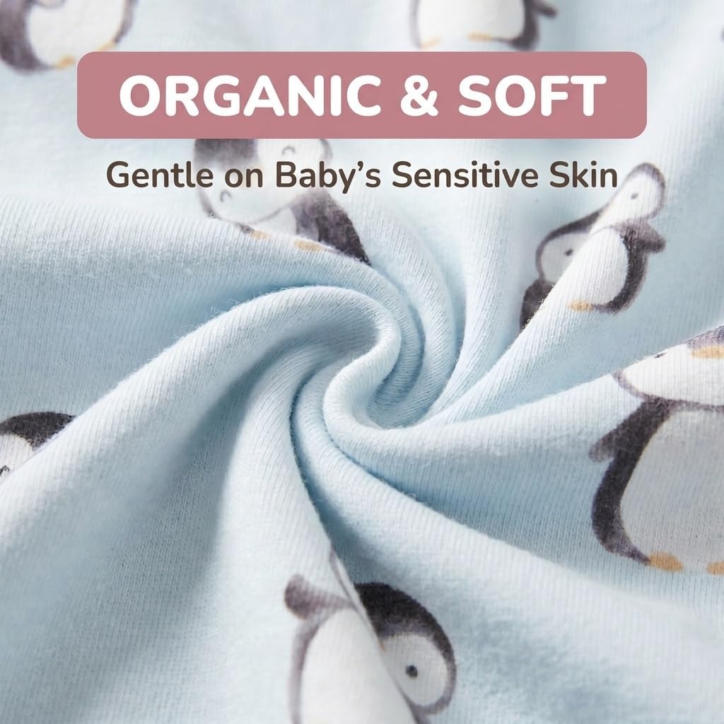Organic Cotton Soft 6M-5T 2-Piece Baby Pajama Set for Boys and Girls Unisex Long Sleeve
