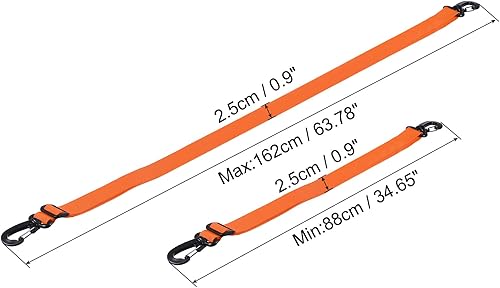 Miniatura 2 de PATIKIL Correa para botas de esquí, nailon naranja, bandolera ajustable para botas de esquí, patines de hielo