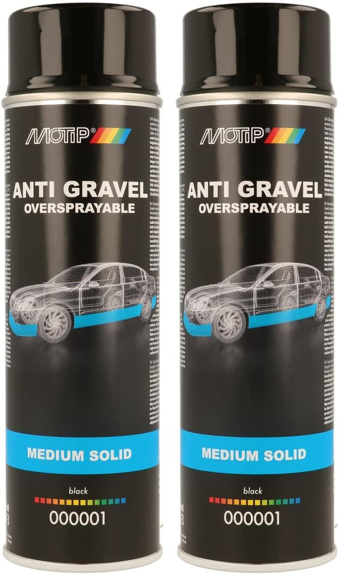 MOTIP Anti-gravillon Noir 500ml élimine les bruits de route et stoppe la corrosion