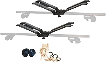 Swagman Exo Aero Canoe & Kayak Carrier Roof Mount Rack for Roof Cross Bars and Watercraft Transport