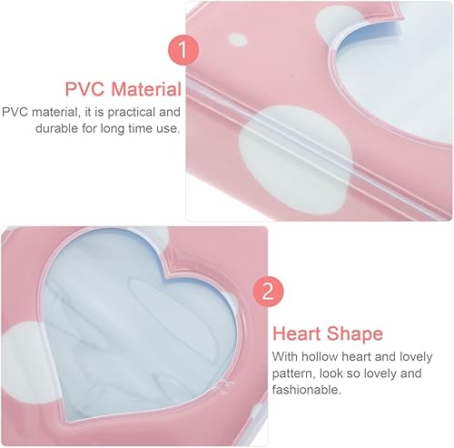 Miniatura 7 de Housoutil Kpop - 1 álbum de fotos de 3 pulgadas, mini álbum de fotos Kpop, soporte para tarjeta fotográfica Kpop, mini álbum de fotos con corazón de