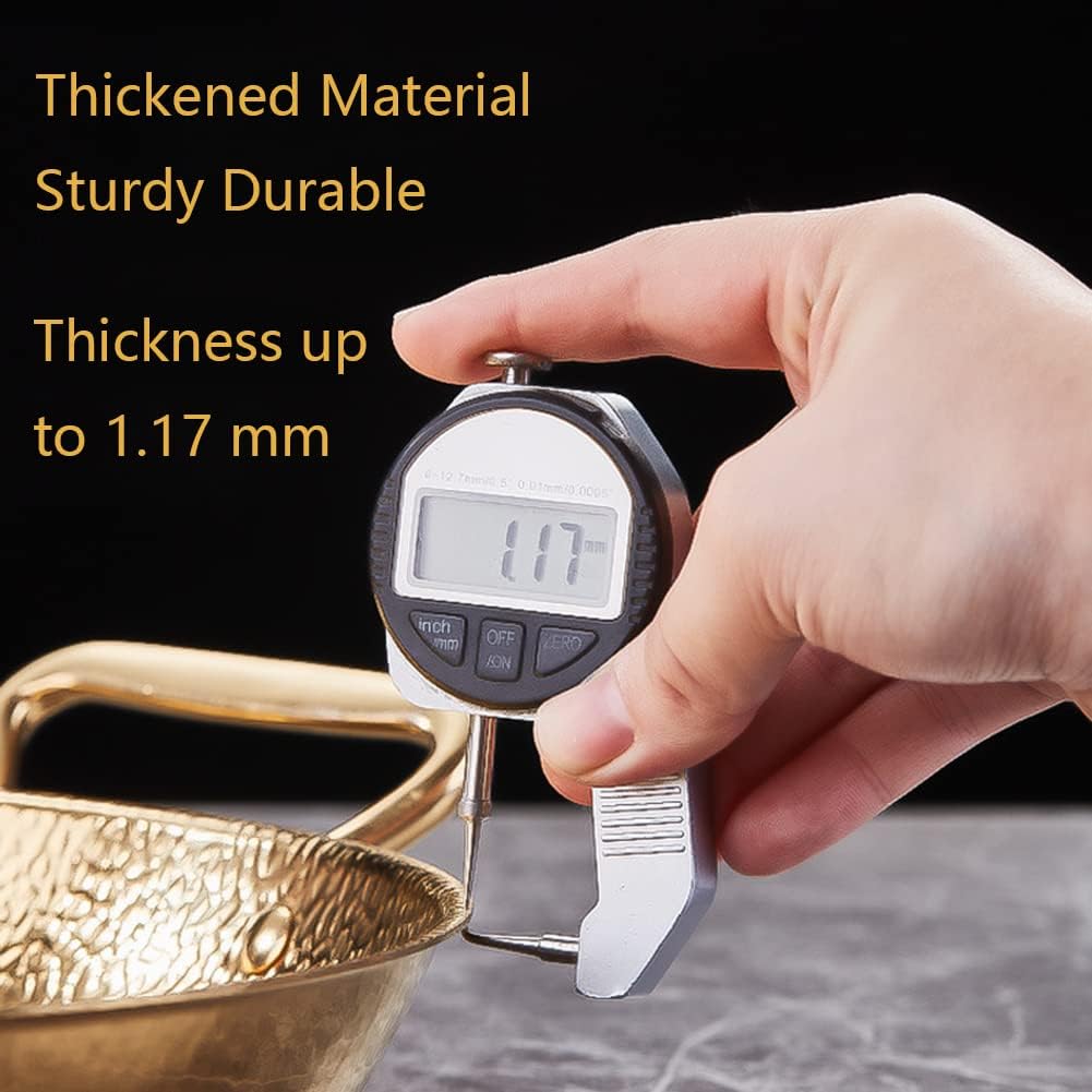 6 Sizes Paella Pan Seapaella Pot Hand Hammered Nonstick Spanish Paella Cookware with Dual Handle for Homes or Restaurants/Gold/24Cm