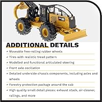 Vista 5 de Diecast Masters Caterpillar 555D Skidder High Line Series Vehículo, 7.29 x 3.03 x 2.68 pulgadas
