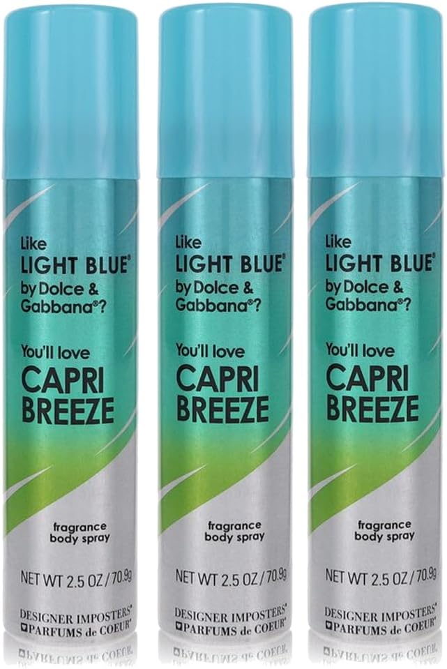 Capri Breeze Fragrance Deodorant Body Spray for Women, 2.5 Ounce (3)