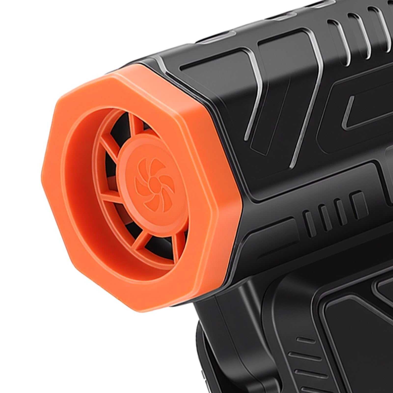 Elektrischer Luftreiniger mit 130.000 U/min, ABS-Material, Kabelloses und Wiederaufladbares Luftgebläse mit LED-Licht für die Reinigung von Haushalt und Elektronik (ORANGE)