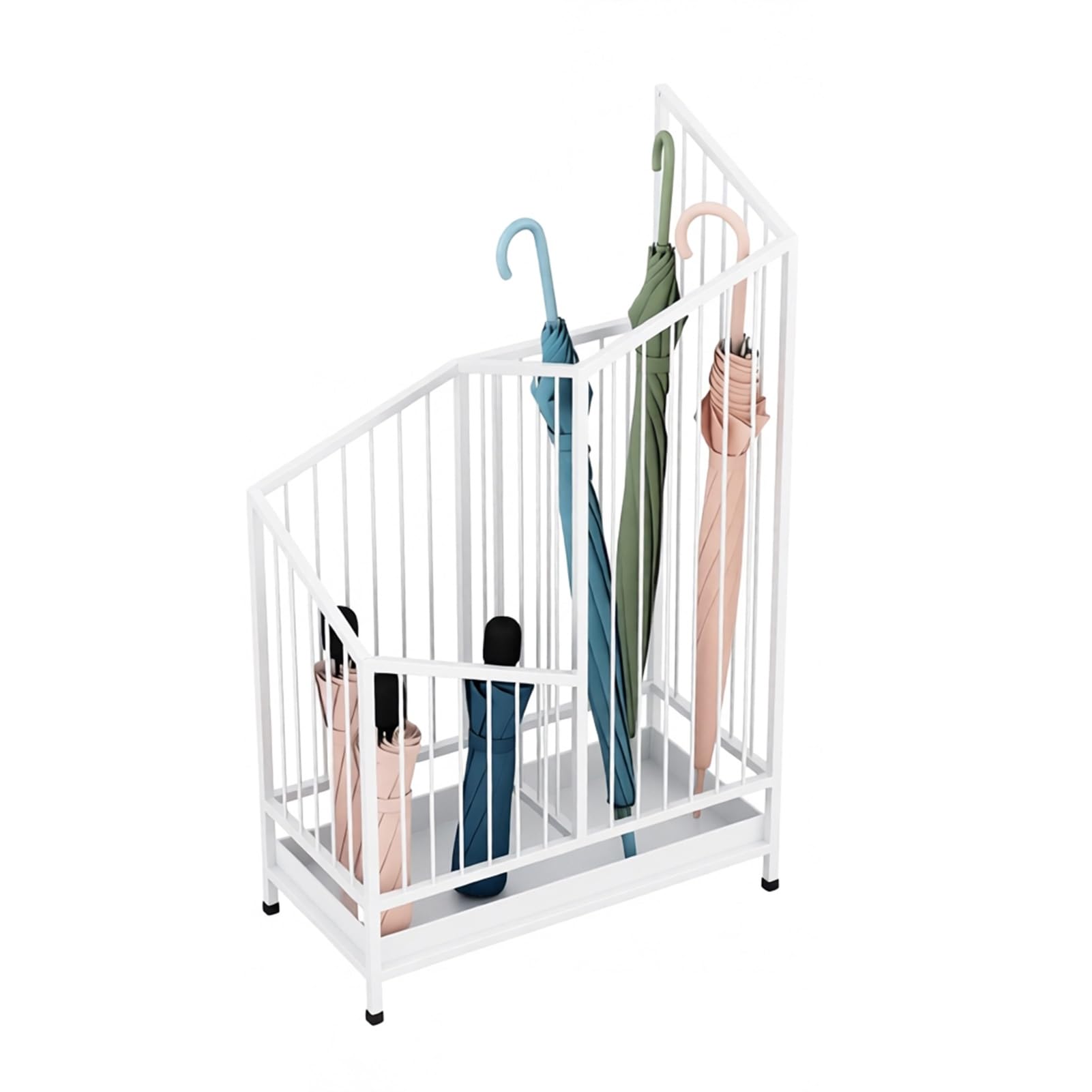 Porte-parapluie intérieur en maille avec bac de récupération amovible pour l'entrée