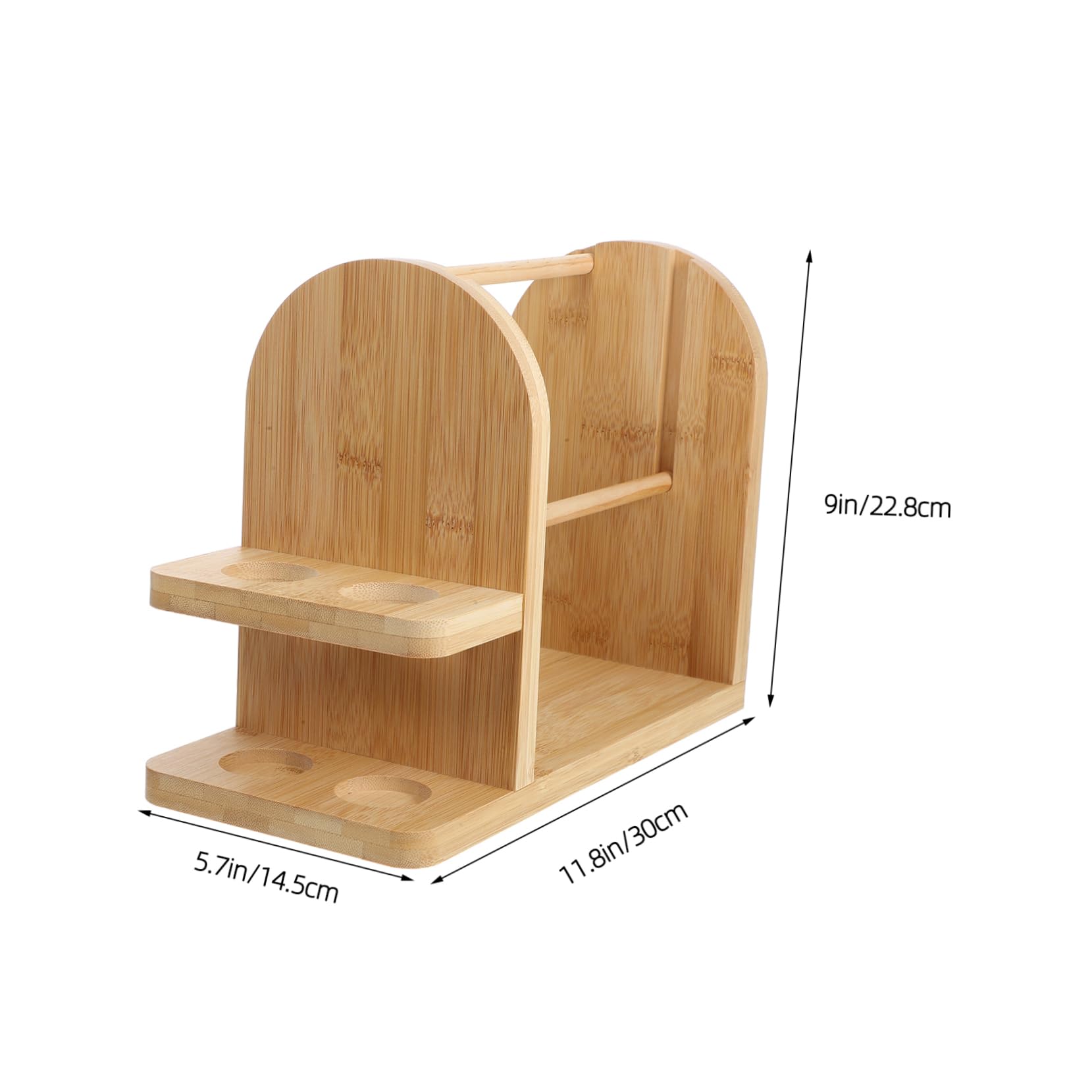 NUOBESTY Soporte Para Carretes De Bambú Dispensador De Ovillos Para Tejer Soporte Giratorio Para Hilo Organizador De Hilos Para Crochet Para Proyectos De Diy y Manualidades Casa