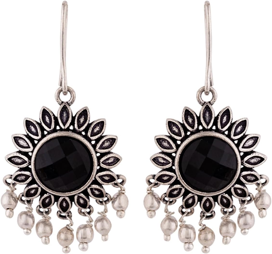 Work Essentials Round Cut Gem Earrings