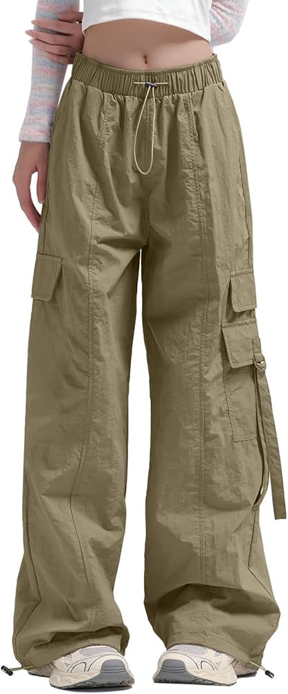 Cargo Pants Women Wide Leg Quick Dry High Waisted Baggy