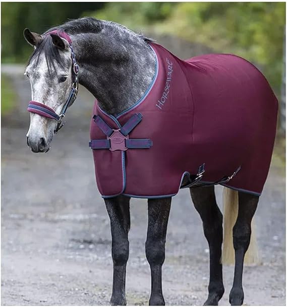Horseware Ireland Rambo Airmax Cooler Disc Front, Color: Burg/Burg,Teal&NVY, Size: 72 (ACAT74-QQGB-72)