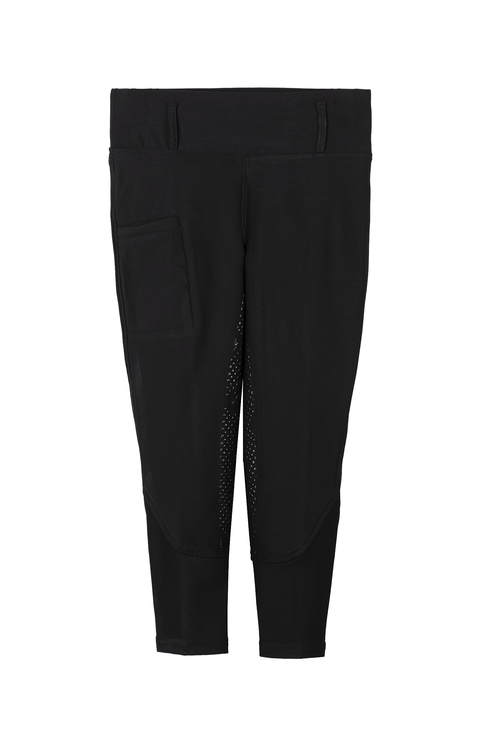 Kids Riding Tights Boys Girls Junior Jodhpurs Equestrian Breeches (as8, Age, 11_Years, 12_Years, Regular, Black)