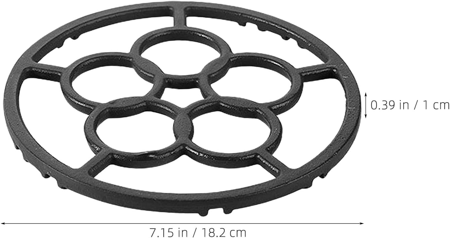 Toddmomy 3pcs Cast Iron Wok Ring - 7.2 Inch Thicken Gas Stove Burner Stand - Non Slip Gas Reducer Ring for Family Daily Meals - Home Restaurant Kitchen Accessory